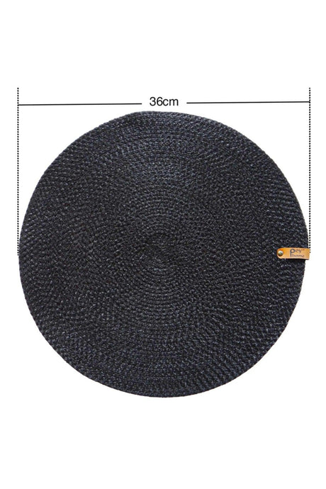 Placemat Cover Set of 6 Washable, Durable, Heat Sensitive, Long Lasting, Black Color - Swordslife
