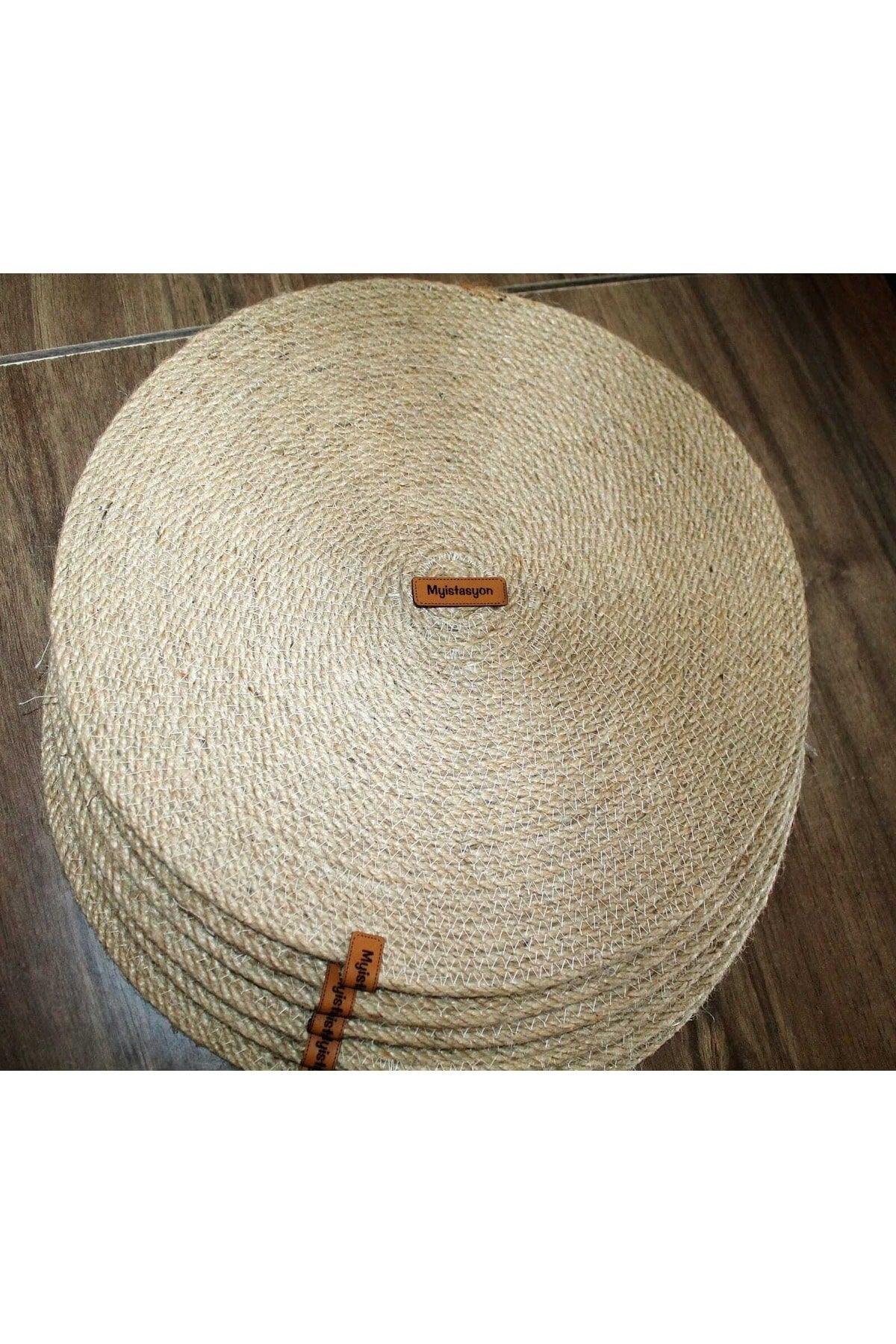 Placemat, Wicker Cover Set, 6 Pieces of Plate Mats Machine Stitched Jute 1st Quality - Swordslife