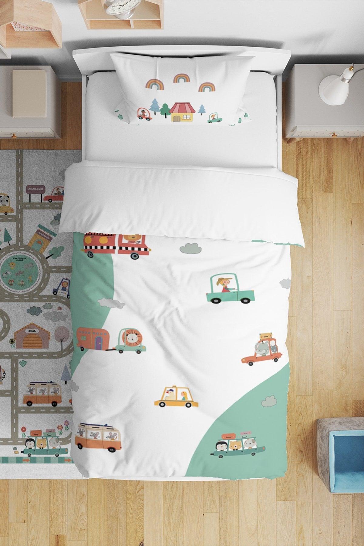 Animal City Arbalar And Animals Rainbow Single Child Duvet Cover Set - Swordslife