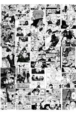 Anime Poster Set, Adhesive Back 80 Piece Manga Poster Collage Set, Anime Gift, Boxed Set - Swordslife