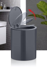 Anthracite Click Lid Round Dustbin