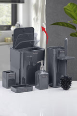 Anthracite Square Bathroom Set of 5