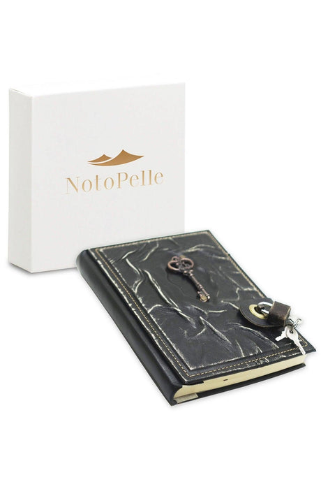 Antique Key Figure Locked Notebook