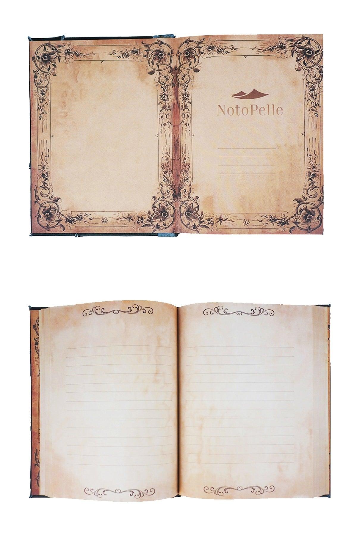 Antique Key Figure Locked Notebook