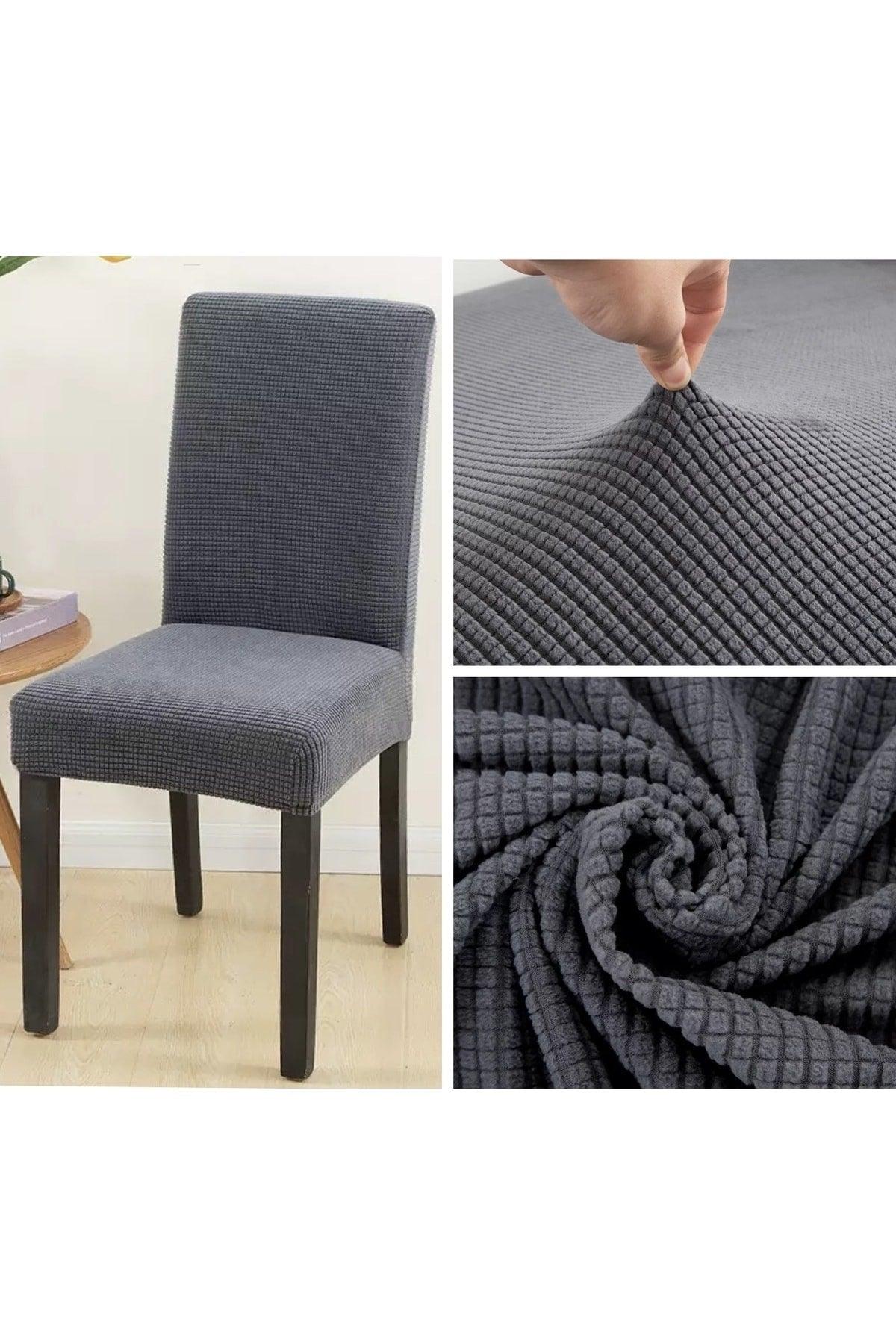 Anthracite Chair Cover Washable Lycra Flexible Elastic Chair Cover - Swordslife