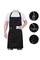 Apron Chef Cook Waiter Apron with Halter Neck Stain Resistant Apron with Pocket - Swordslife