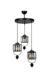 Arin 3rd Lux Crystal Black Tray Chandelier - Swordslife