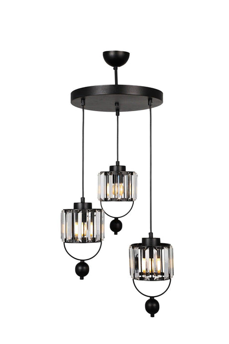 Arin 3rd Lux Crystal Black Tray Chandelier - Swordslife