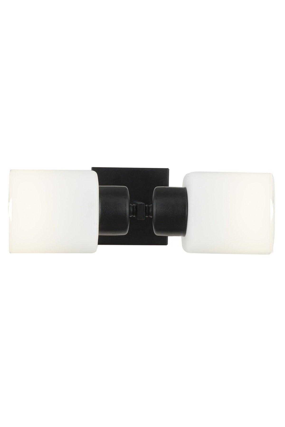 Armin 2Li Black Wall Lamp Over Mirror-Side Modern Bathroom Sconce - Swordslife