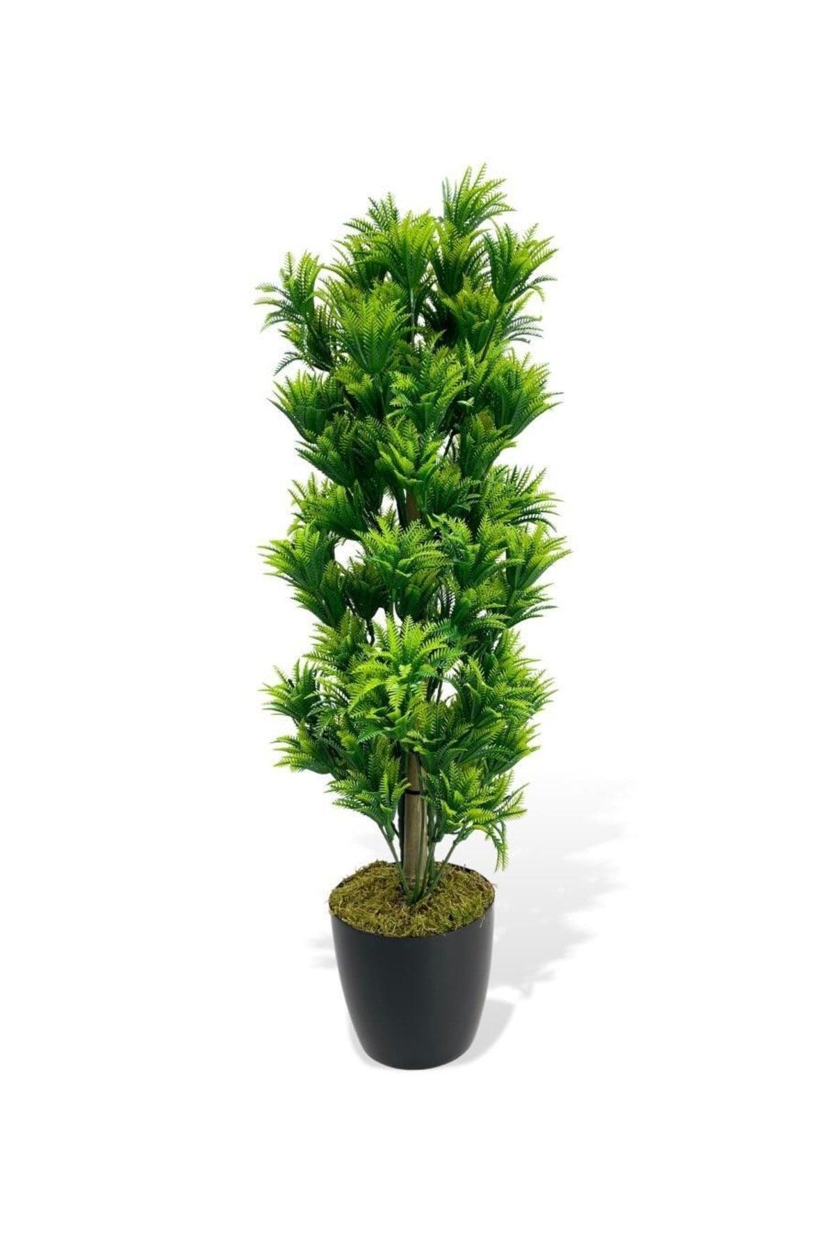 Artificial Flower Black Potted Green Jams Tree 55cm - Swordslife