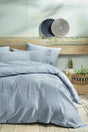 Arve Single Dobby Pique Duvet Cover Set - Blue - Swordslife