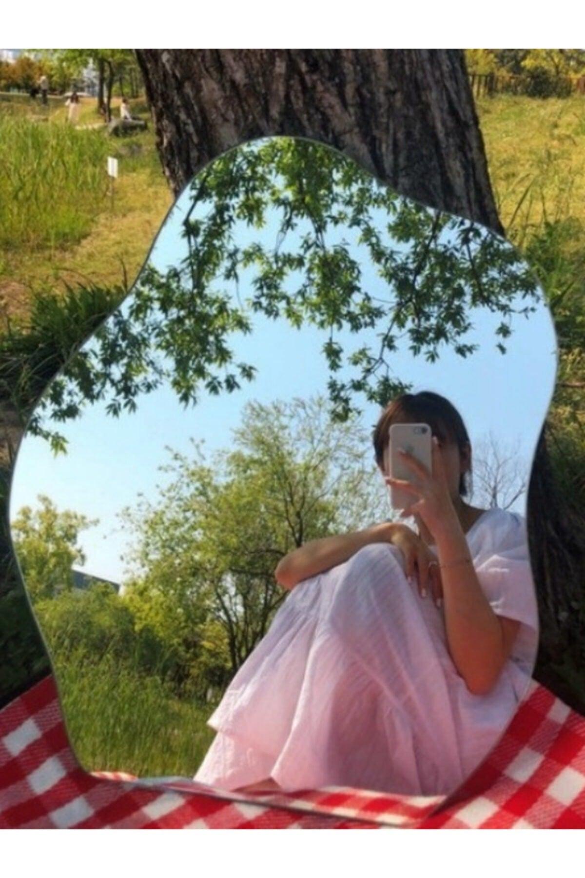 Asymmetric Decorative Frameless Makeup Wall Full Length Mirror Cloud 35x 28 Cm Cloud Mirror - Swordslife