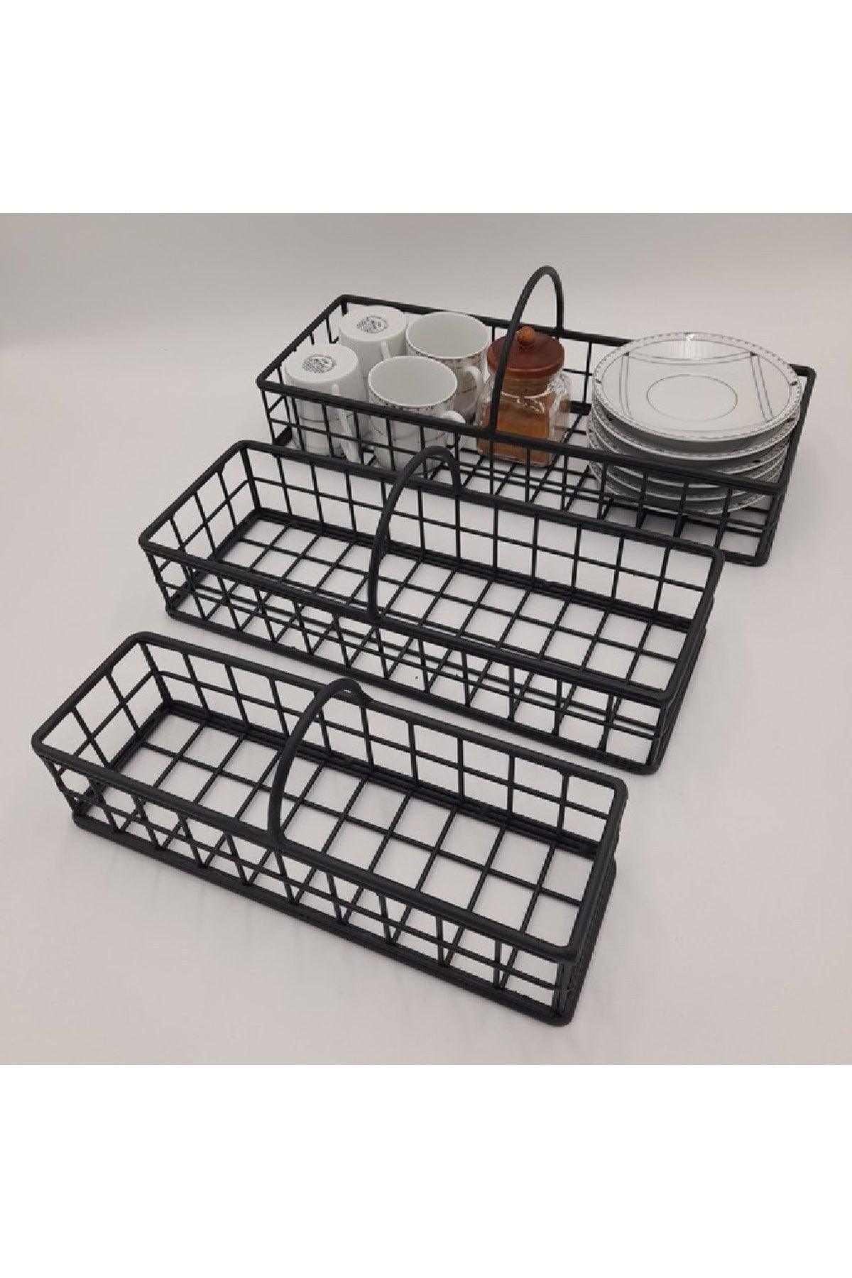 Asortik Decorative 3 Piece Rustic Wire Basket (NEW) - Swordslife