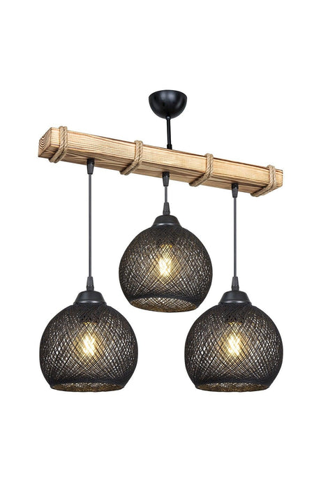 Aspe 3 Chandelier - Black Yumak Collective/living room-children's room-dining room-kitchen-vestibule-hall - Swordslife