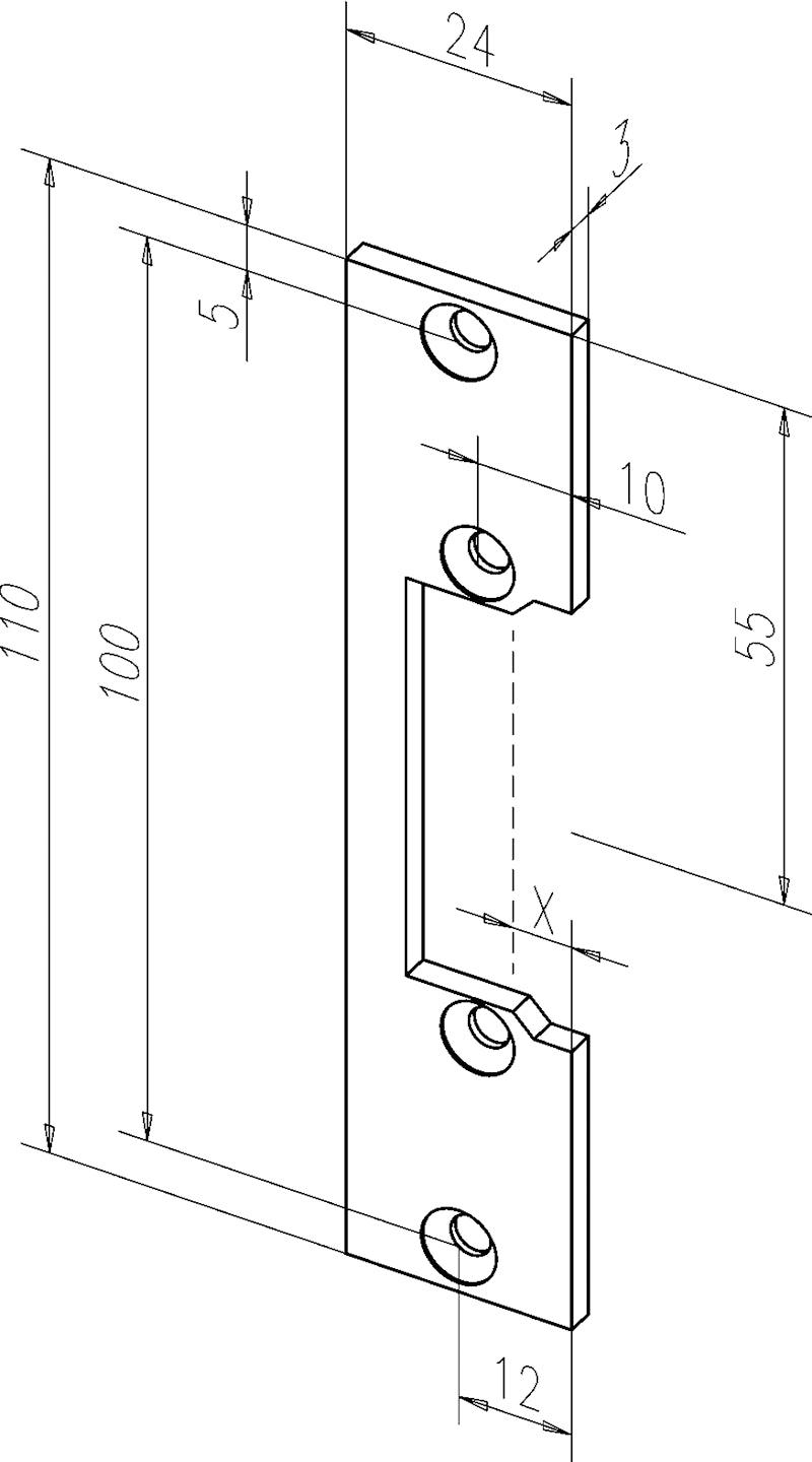 ASSA ABLOY Flat Cover Plate - 106 - Swordslife