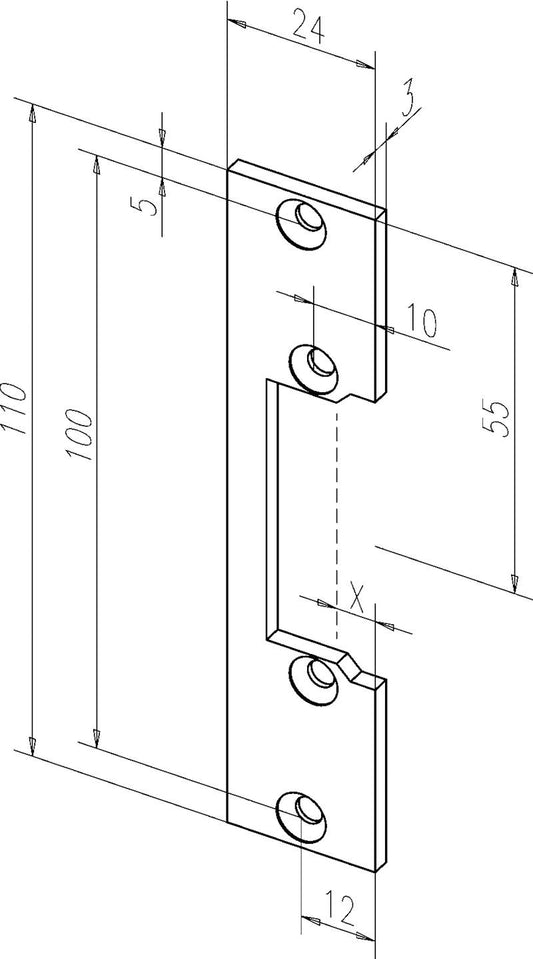 ASSA ABLOY Flat Cover Plate - 106 - Swordslife