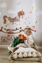 Carousel Set Kids Room Wall Sticker - Swordslife