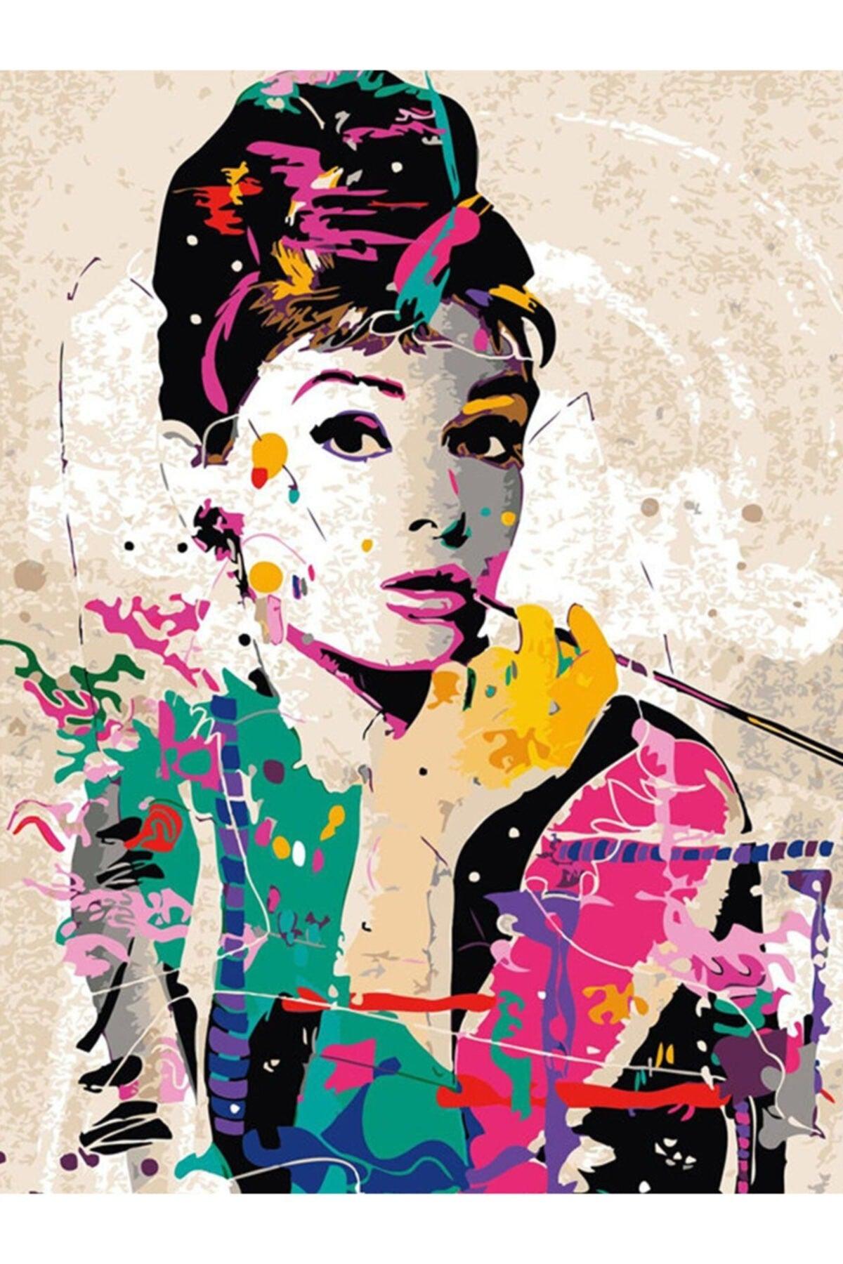 Audrey Hepburn Color by Number Hobby Kit