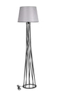 Auger Black Floor Lamp With Gray Hat - Swordslife