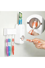 Automatic Toothpaste Squeezer And 5 Piece Toothbrush Holder Paste Squeezer Toothbrush Holder - Swordslife