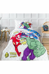 Avengers Team Single Disney Licensed Elastic Fitted Bed Sheet Kids Duvet Cover Set - Swordslife