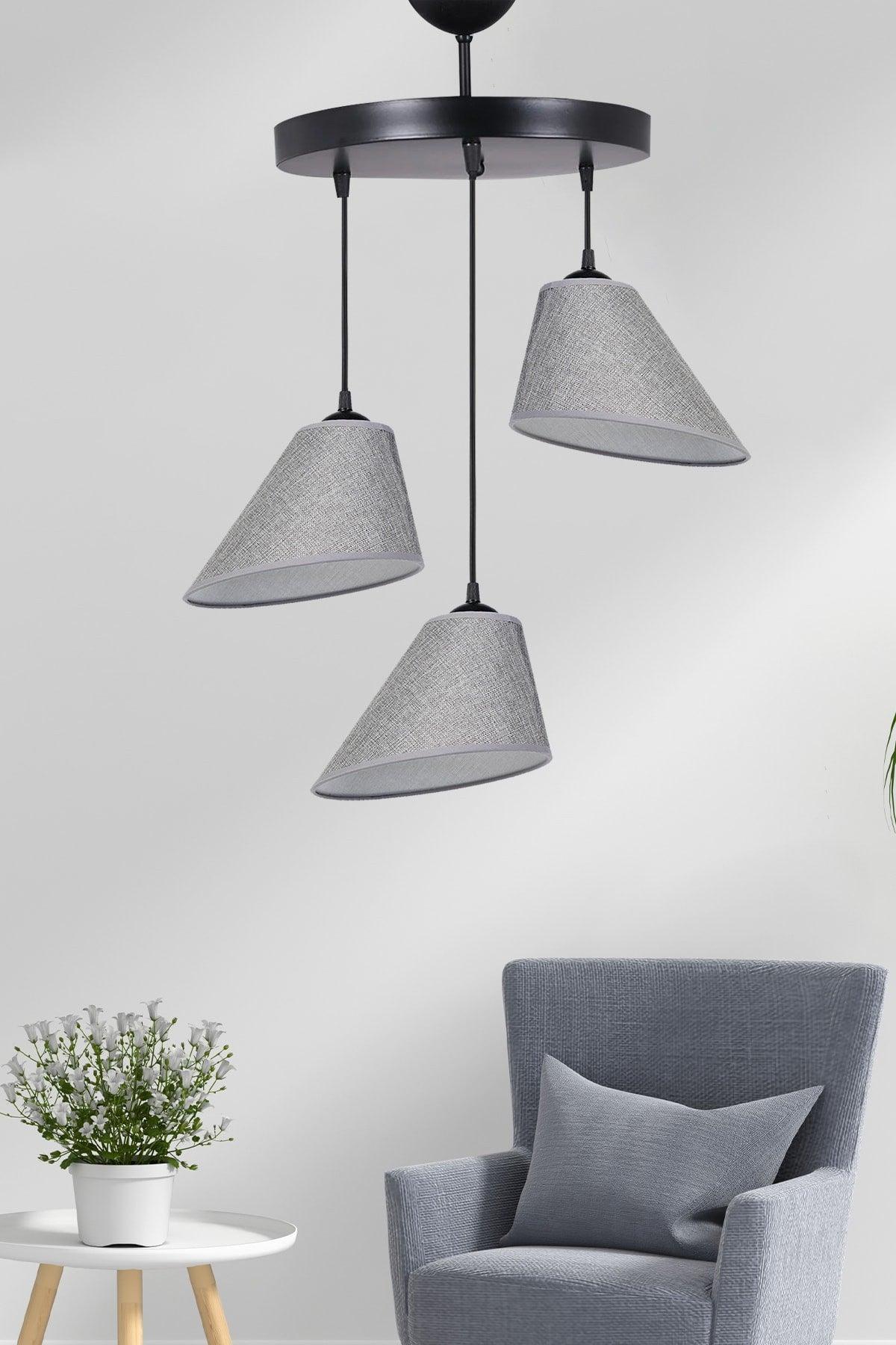 Avugle 3-Piece Pendant Light Gray - Swordslife