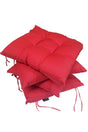 Aydemir Collection Red.4 Pcs Combination Pofidik Square Chair Cushion Red 40 X 40 Cmred - Swordslife