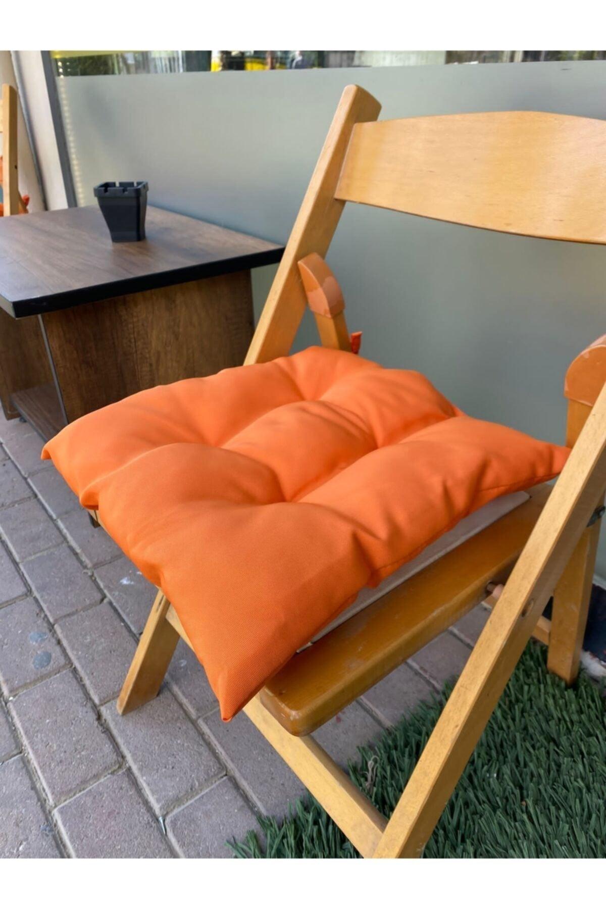 Aydemir Collection Orange.4 Pcs Combination Pofidik Square Chair Cushion 40 X 40 Cm Orange - Swordslife