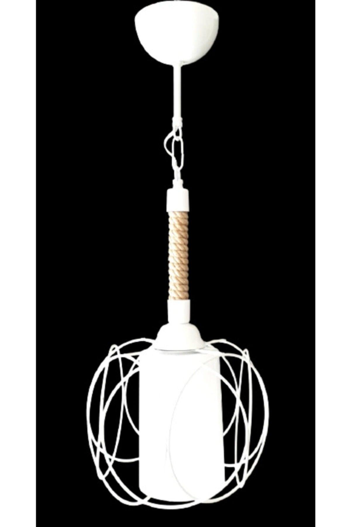 Aydınlar Single White Color Rope Kronleuchter Büro Kronleuchter Hall Kronleuchter Küchen Kronleuchter - Swordslife