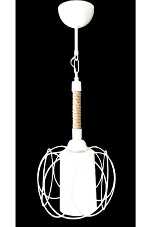 Aydınlar Single White Color Rope Kronleuchter Büro Kronleuchter Hall Kronleuchter Küchen Kronleuchter - Swordslife