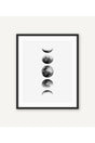 Black Framed Wooden Wall Painting With Moon Moods And Movements Design A4 - Swordslife