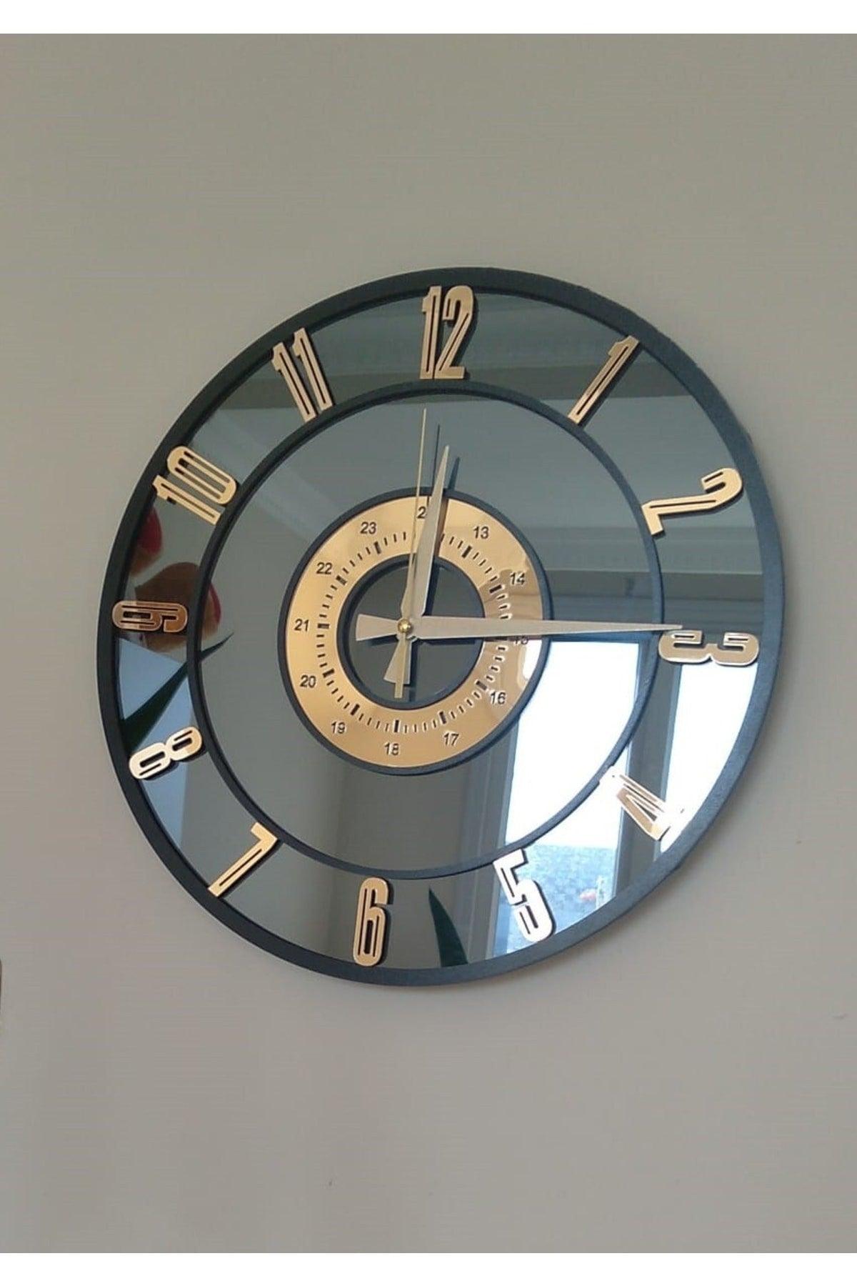 Mirrored Wall Clock (gold Numeral) - Swordslife