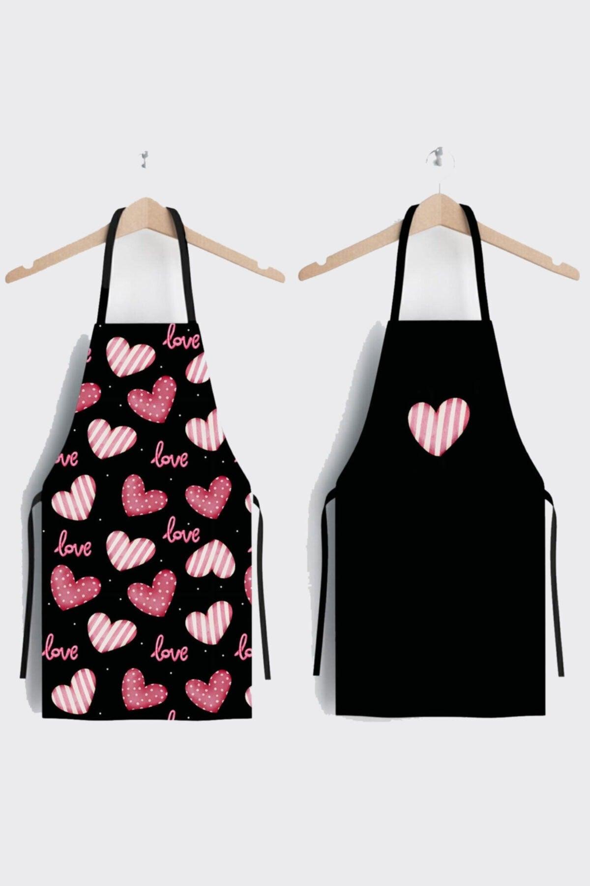 Ays Home Cute Heart 2-Pack Kitchen Apron - Swordslife