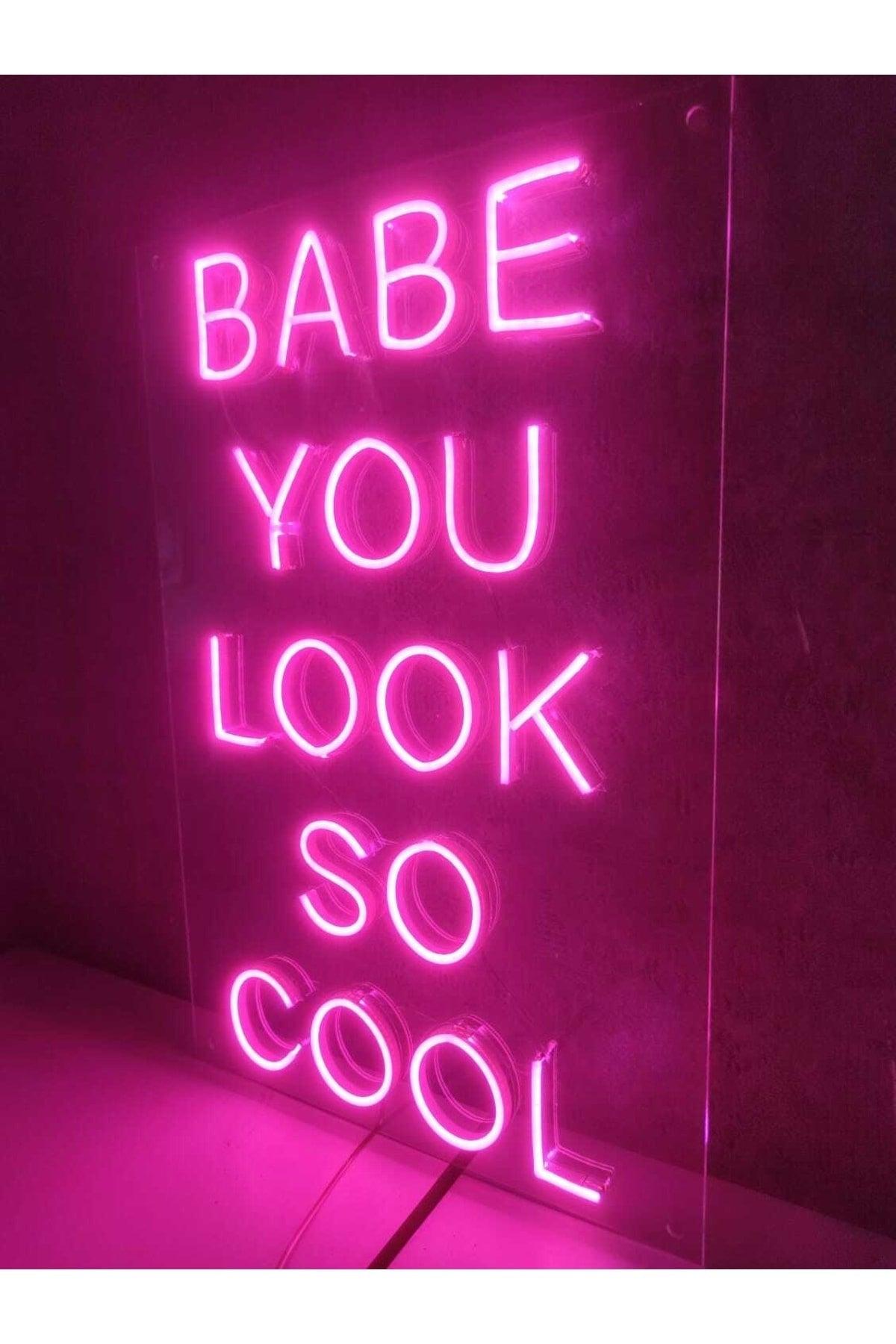 Babe You Look So Cool Neon Led Signage Decorative Lighting - Swordslife