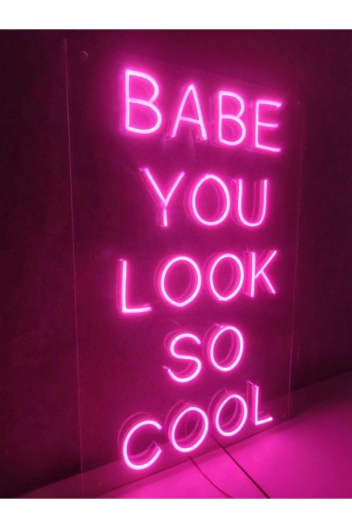 Babe You Look So Cool Neon Led Signage Decorative Lighting - Swordslife