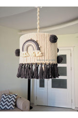 Baby / Kids Room 100% Handcrafted Macrame Rainbow Chandelier - Swordslife