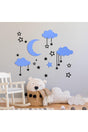 Wooden Sky Composition Wall Decor For Baby Room Blue-black - Swordslife