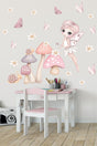 Garden Fairy Butterfly Daisy Kids Room Wall Sticker Set - Swordslife