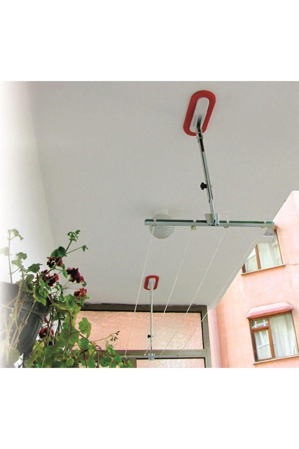 Balcony Laundry Dryer Hanger Ceiling Mounted Clothes Hanger 1.33 M- 2 MX Min 60 Cm - Max 80 Cm - Swordslife