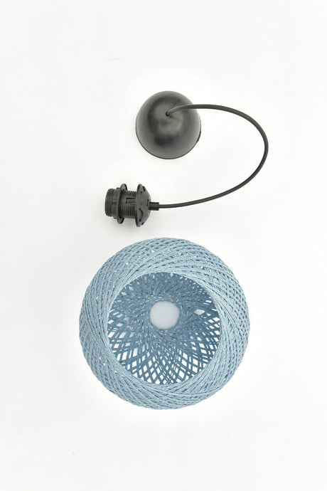 Balle Blue Pendant Ball Chandelier Black Cable - Swordslife