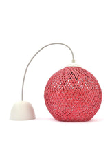 Balle Fuchsia Pendant Ball Chandelier White Cable - Swordslife