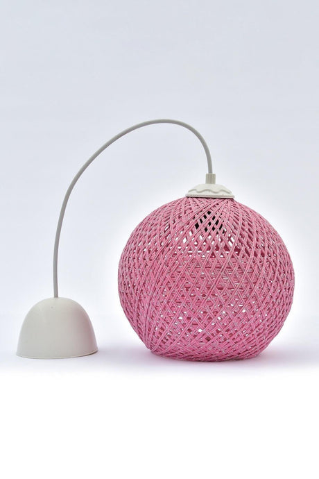 Balle Pink Pendant Ball Chandelier White Cable - Swordslife