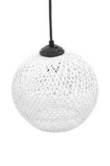 Balle White Pendant Ball Chandelier Black Cable - Swordslife