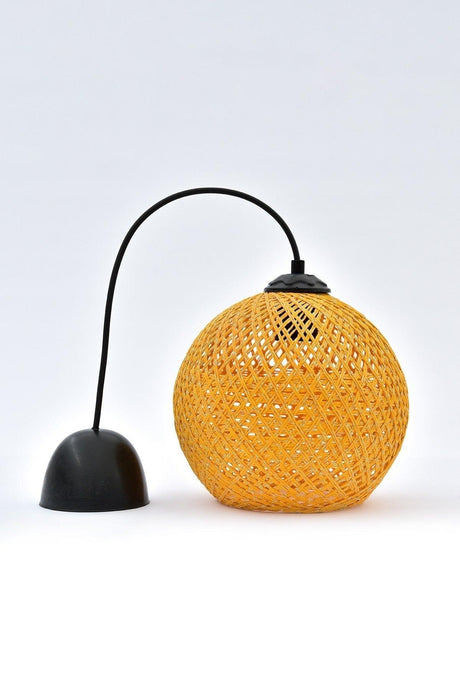 Balle Yellow Pendant Ball Chandelier Black Cable - Swordslife