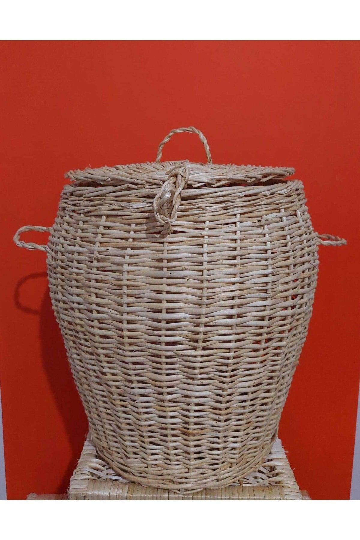 Bamboo Wicker Rattan Laundry Basket