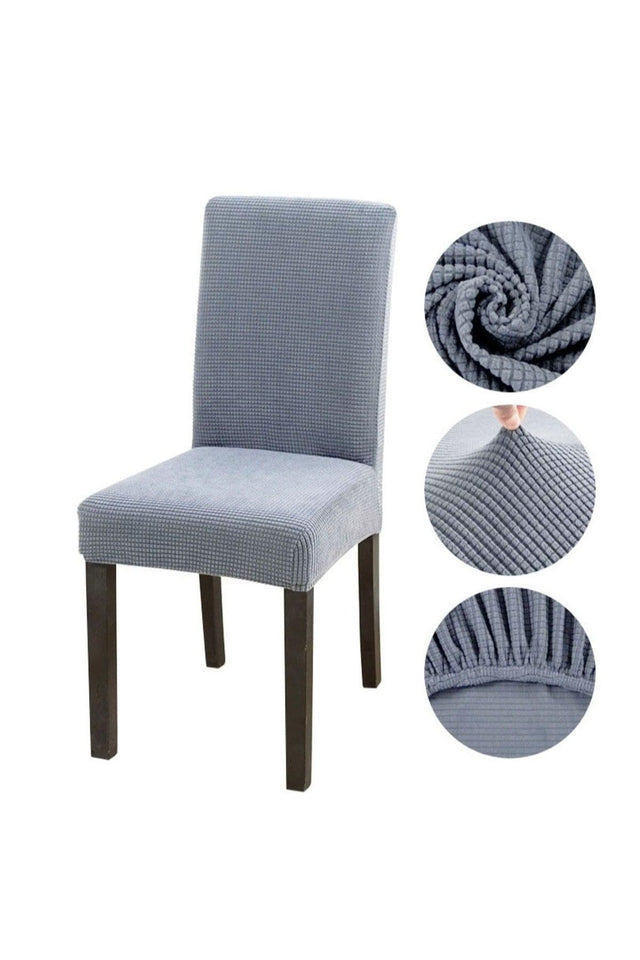 Bamboo Nano Fabric Lycra Washable Chair Cover Elastic Single Chair Cover - Light Gray - Swordslife