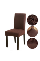 Bamboo Nano Fabric Lycra Washable Chair Cover Elastic Single Chair Cover - Brown - Swordslife