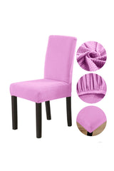 Bamboo Nano Fabric Lycra Washable Chair Cover Elastic Single Chair Cover - Powder - Swordslife