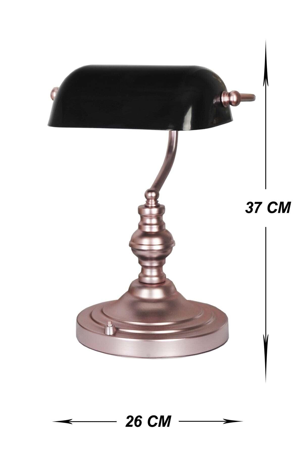 Banker Table Lamp Rose-black Abjr-55 - Swordslife