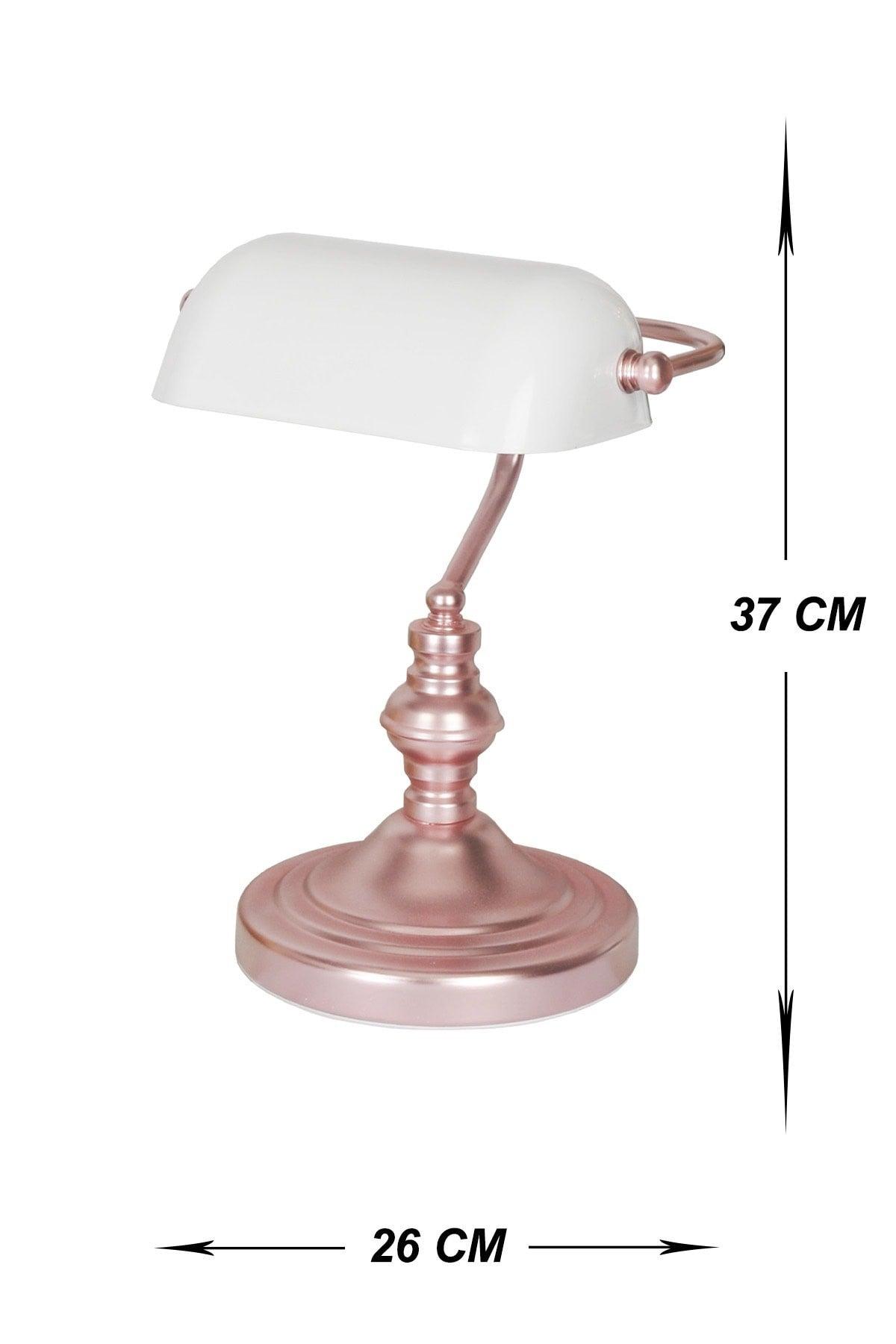 Banker Table Lamp Rose-white Abjr-55 - Swordslife